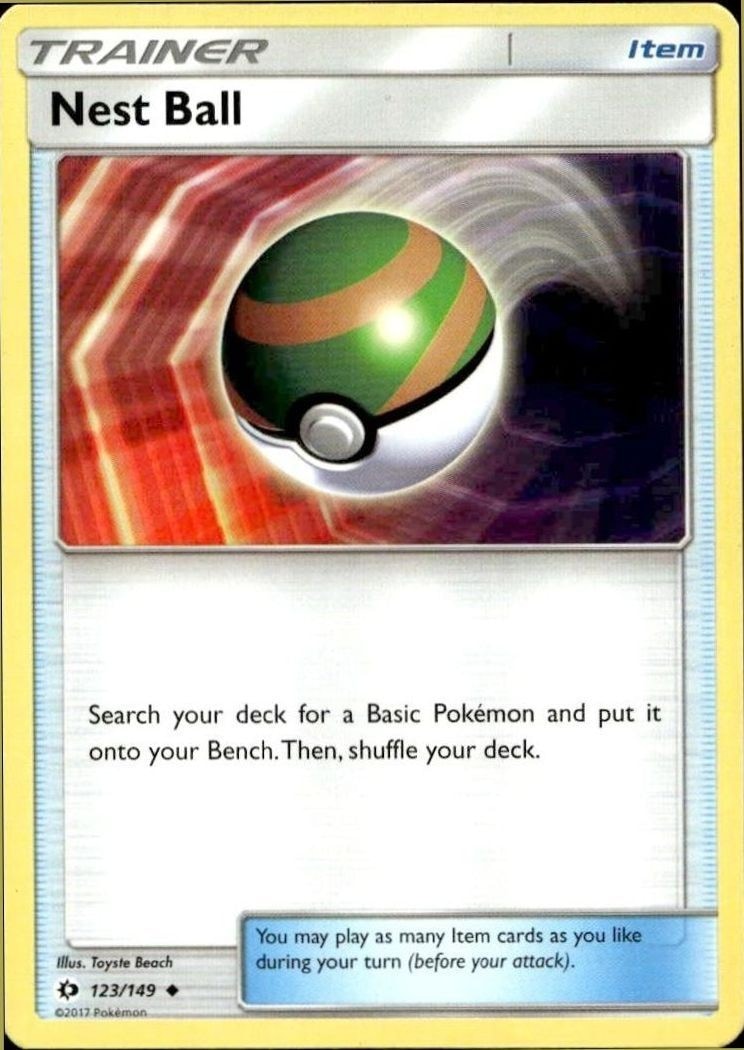 2017 Pokémon Sun & Moon Nest Ball #123/149 trading card