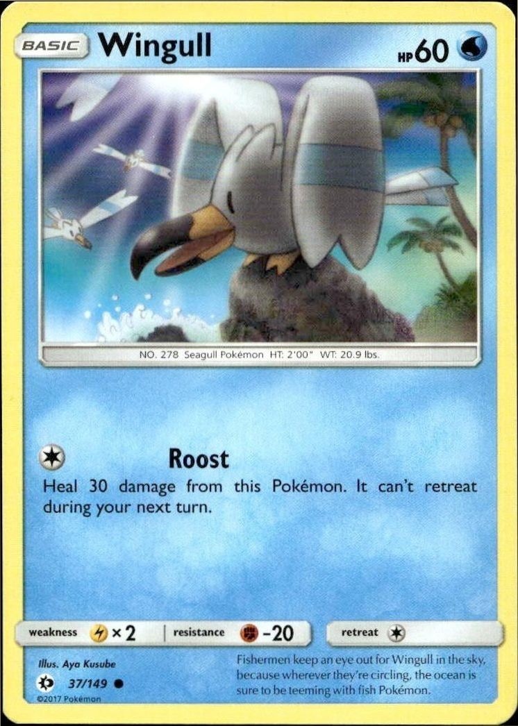 2017 Pokémon Sun & Moon Wingull #037/149 trading card