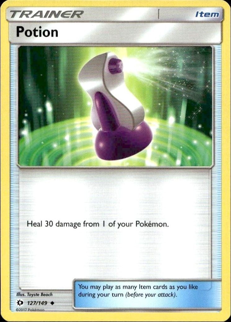 2017 Pokémon Sun & Moon Potion #127/149 trading card