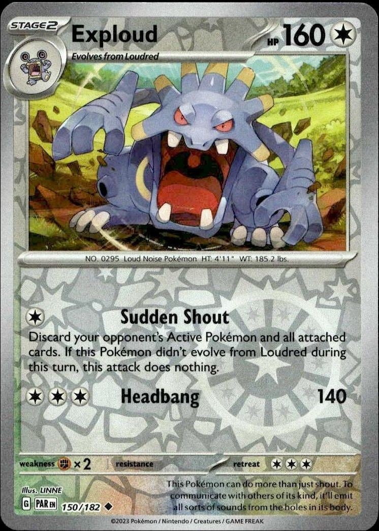 2023 Pokémon Paradox Rift Exploud #150/182 trading card