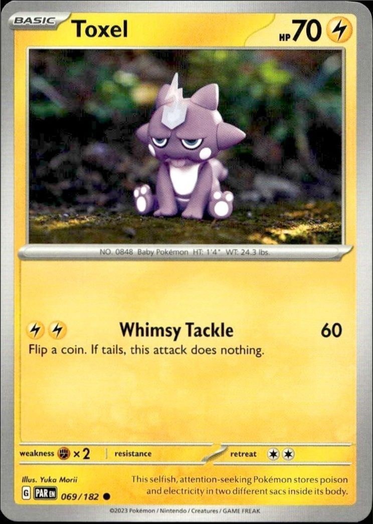 2023 Pokémon Paradox Rift Toxel #069/182 Pokémon card front