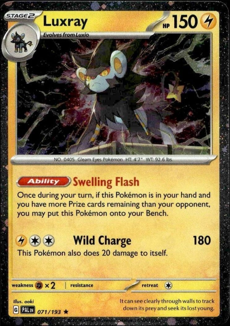 2023 Pokémon Paldea Evolved Luxray #071/193 Pokémon card front