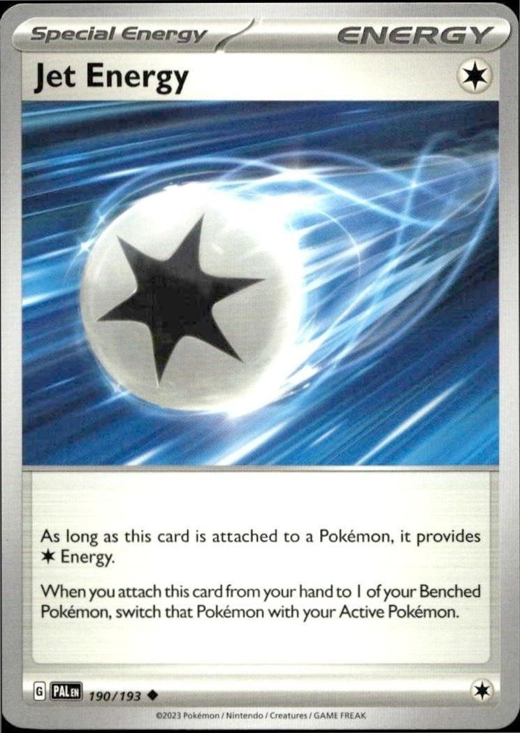 2023 Pokémon Paldea Evolved Jet Energy #190/193 trading card