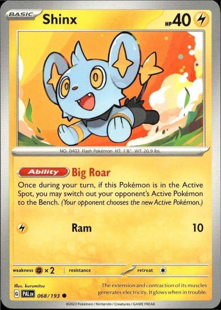 2023 Pokémon Paldea Evolved Shinx #068/193 trading card