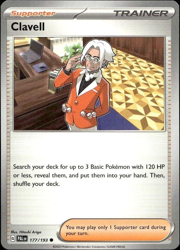 2023 Pokémon Paldea Evolved Clavell #177/193 trading card