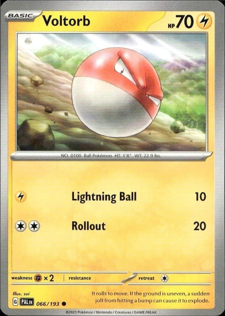 2023 Pokémon Paldea Evolved Voltorb #066/193 trading card