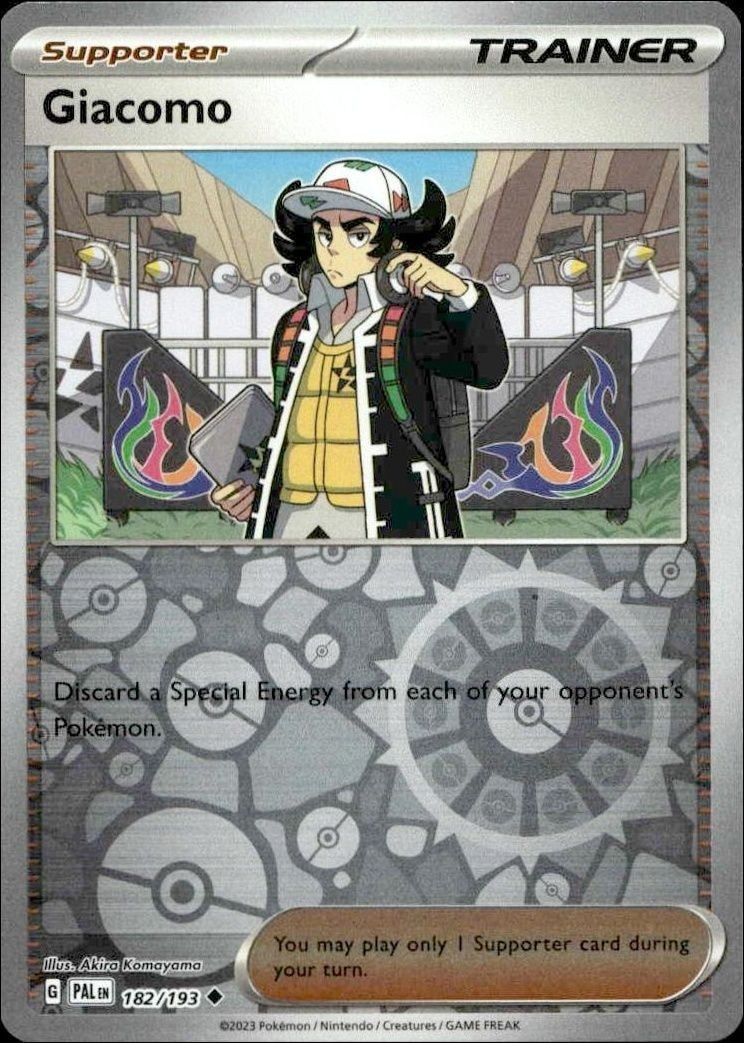 2023 Pokémon Paldea Evolved Giacomo #182/193 trading card