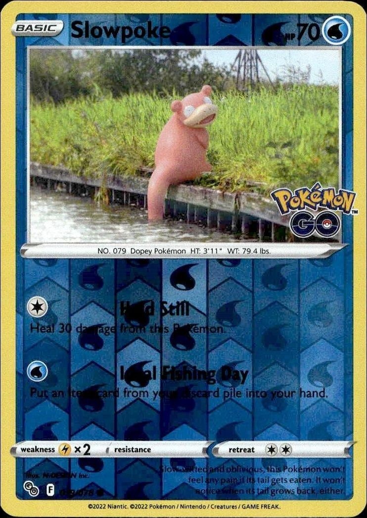 2016 Pokémon Pokémon GO Slowpoke #019/078 trading card