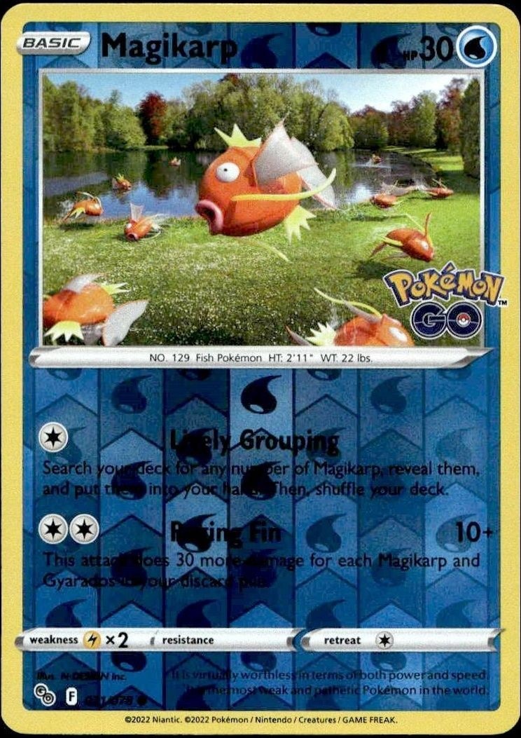 2022 Pokémon Pokémon GO Magikarp #021/078 trading card