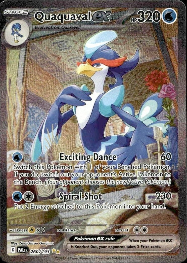2023 Pokémon Paldea Evolved Quaquaval ex #260/193 trading card