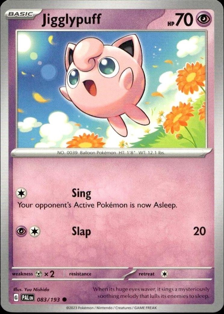 2023 Pokémon Paldea Evolved Jigglypuff #083/193 trading card