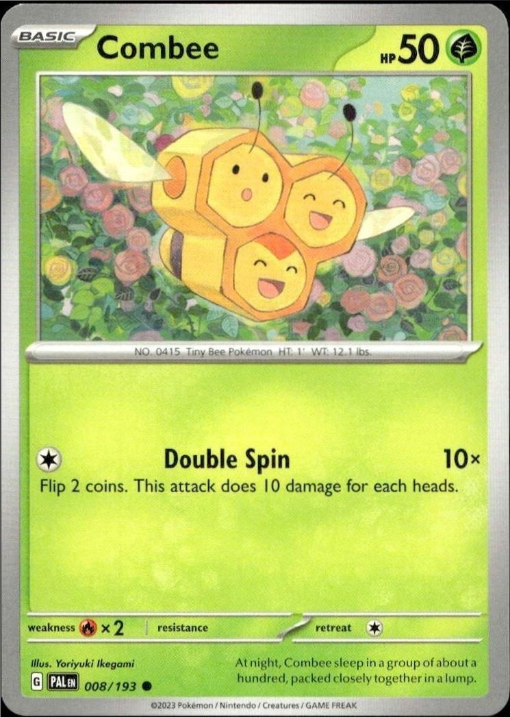 2023 Pokémon Paldea Evolved Combee #008/193 trading card