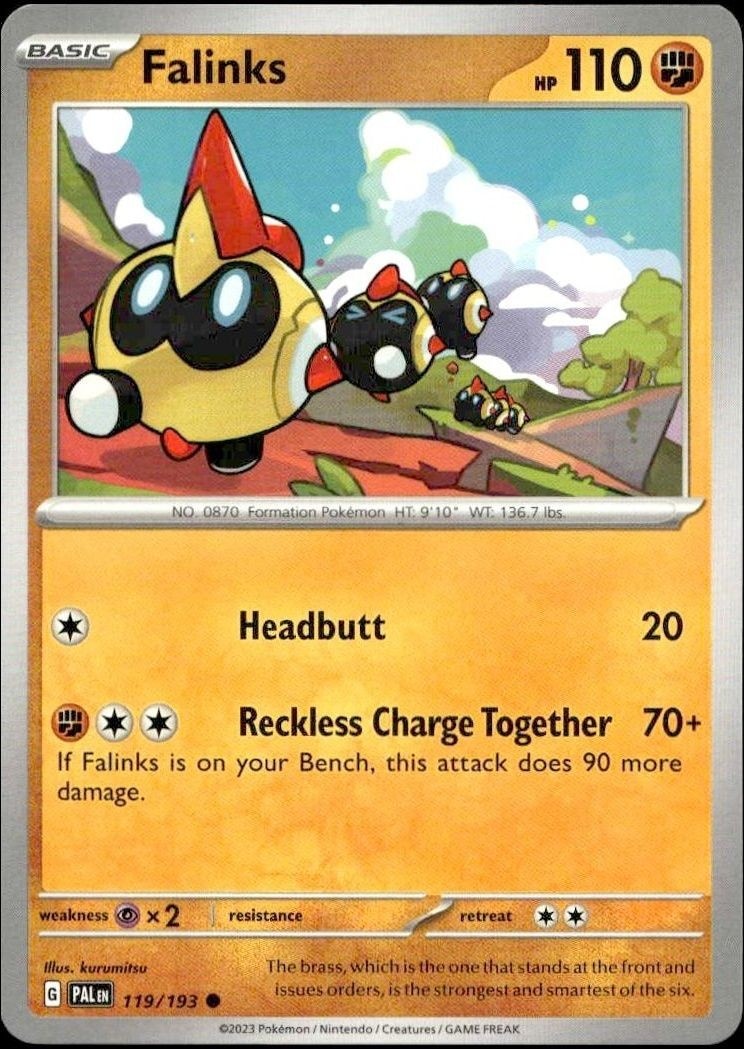 2023 Pokémon Paldea Evolved Falinks #119/193 trading card