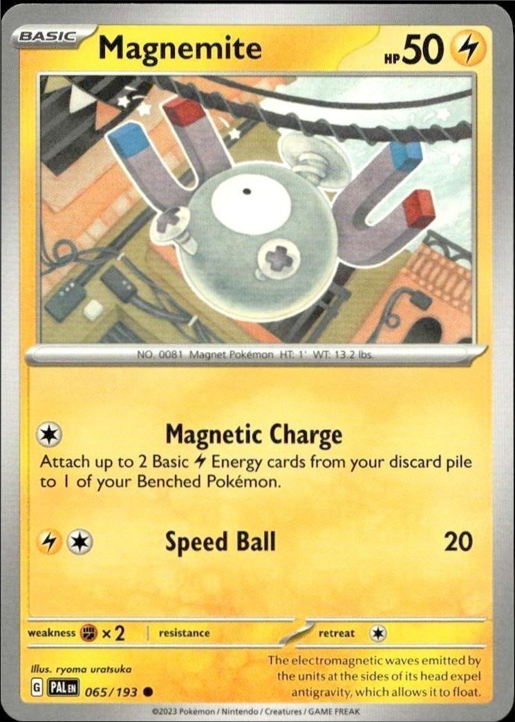 2023 Pokémon Paldea Evolved Magnemite #065/193 trading card