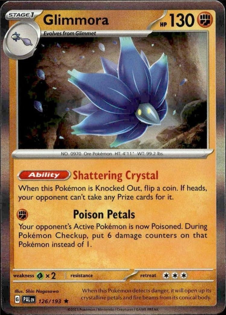 2023 Pokémon Paldea Evolved Glimmora #126/193 Pokémon card front