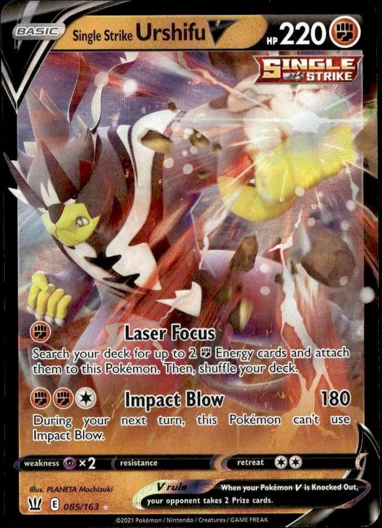 2021 Pokémon Battle Styles Single Strike Urshifu V #085/163 trading card