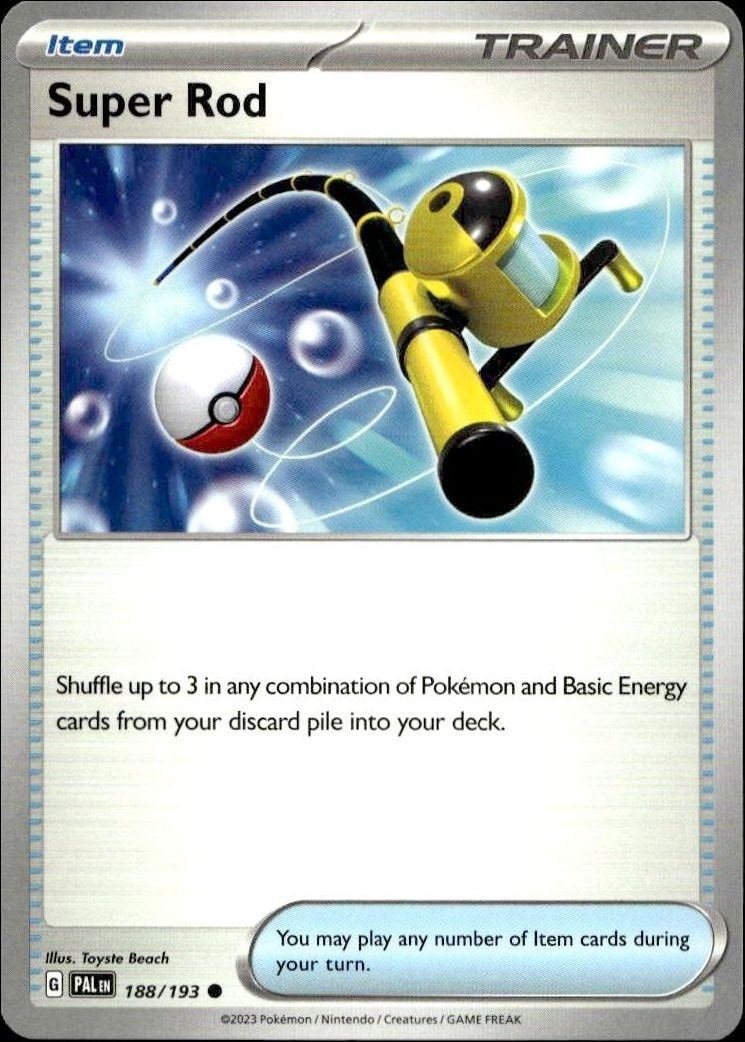 2023 Pokémon Paldea Evolved Super Rod #188/193 Pokémon card front