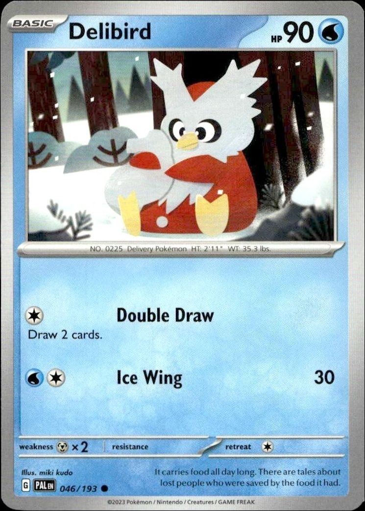 2023 Pokémon Paldea Evolved Delibird #046/193 trading card