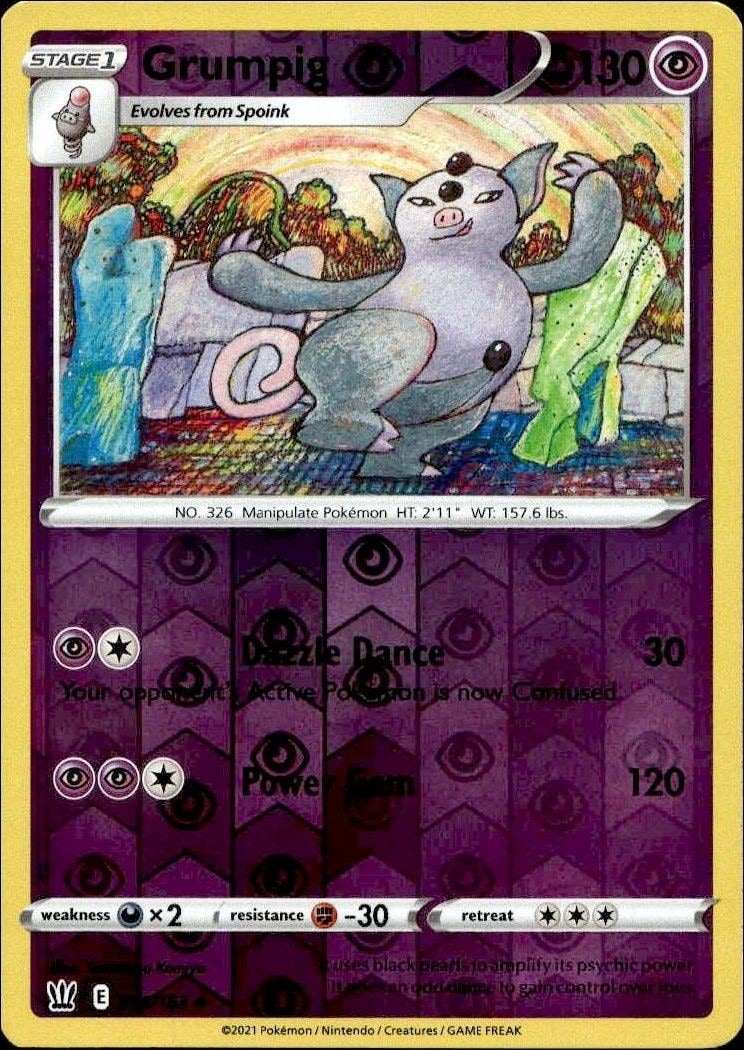 2021 Pokémon Battle Styles Grumpig #056/163 trading card