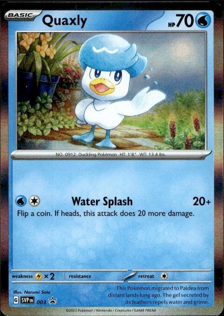2023 Pokémon Scarlet & Violet Black Star Promos Quaxly #3 trading card