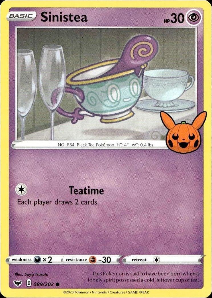 2020 Pokémon Sword & Shield Sinistea #089/202 trading card