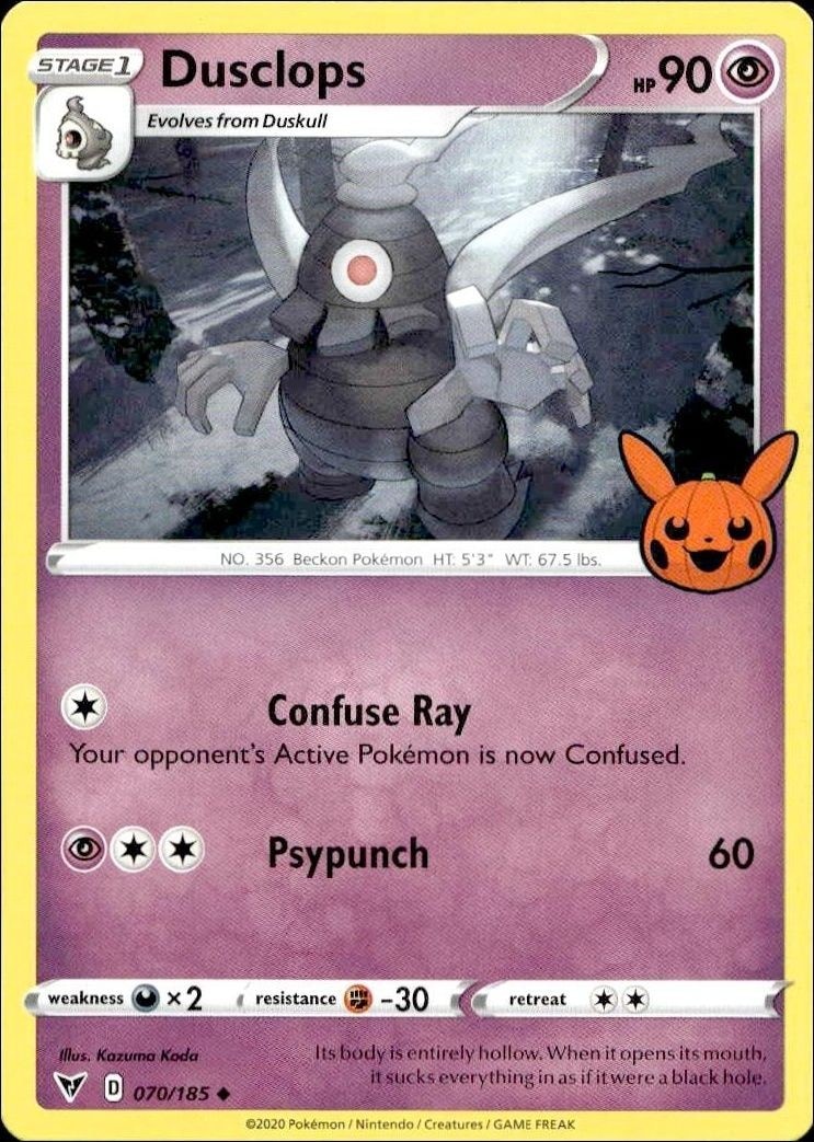 2020 Pokémon Vivid Voltage Dusclops #070/185 trading card