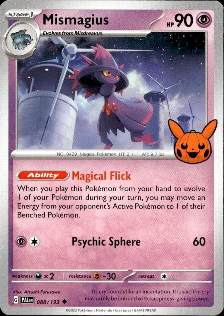 2023 Pokémon Paldea Evolved Mismagius #088/193 Pokémon card front