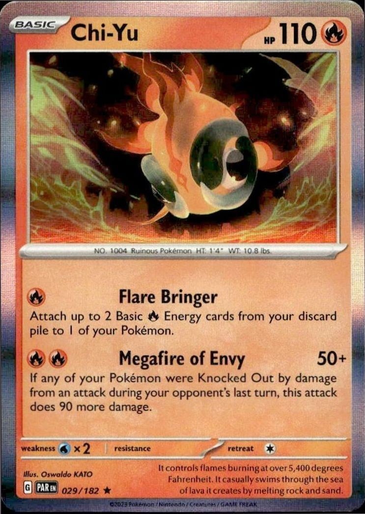 2023 Pokémon Paradox Rift Chi-Yu #029/182 Pokémon card front