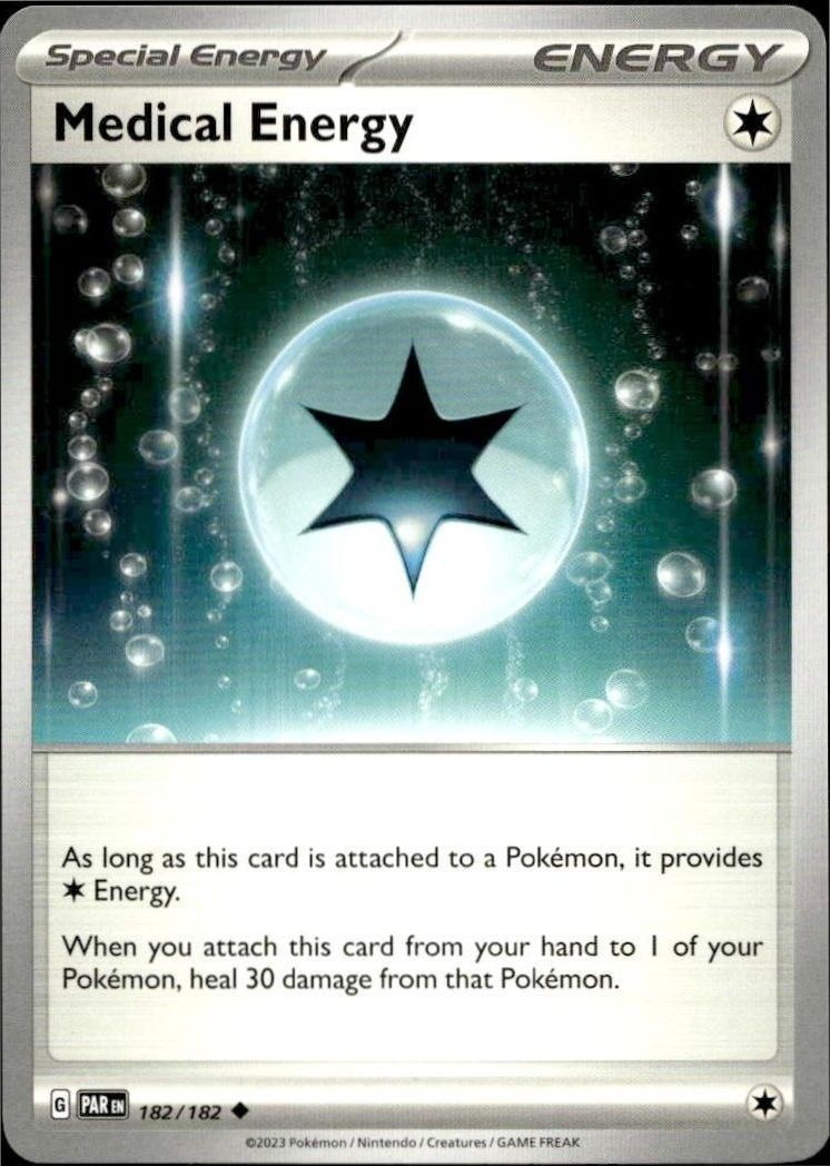 2023 Pokémon Paradox Rift Medical Energy #182/182 trading card