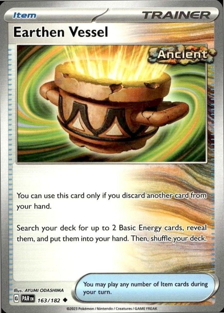 2023 Pokémon Paradox Rift Earthen Vessel #163/182 trading card