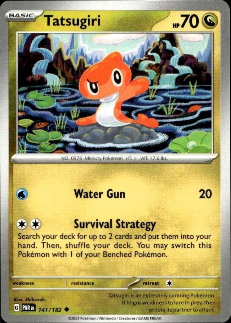 2023 Pokémon Paradox Rift Tatsugiri #141/182 Pokémon card front