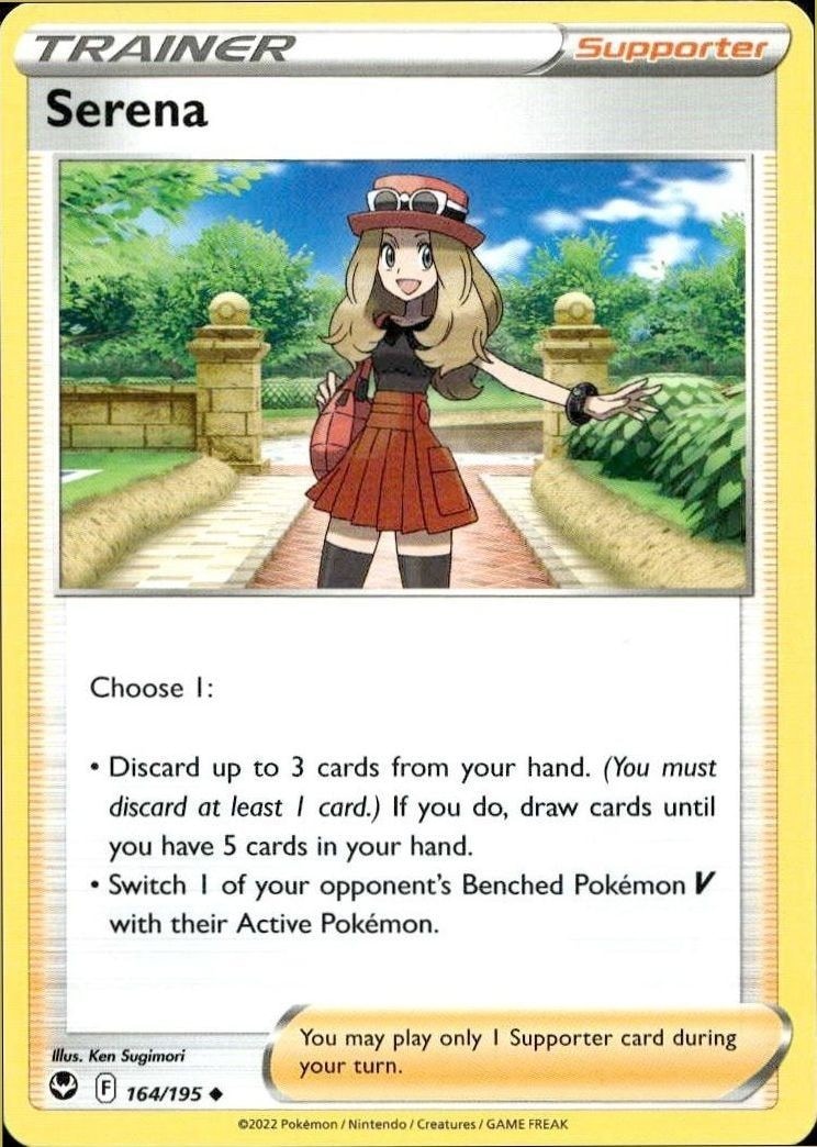 2022 Pokémon Silver Tempest Serena #164/195 trading card