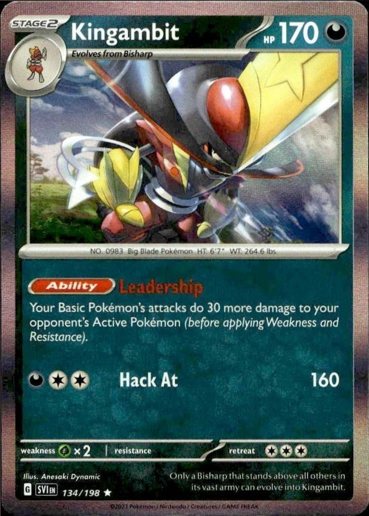 2023 Pokémon Scarlet & Violet Kingambit #134/198 trading card