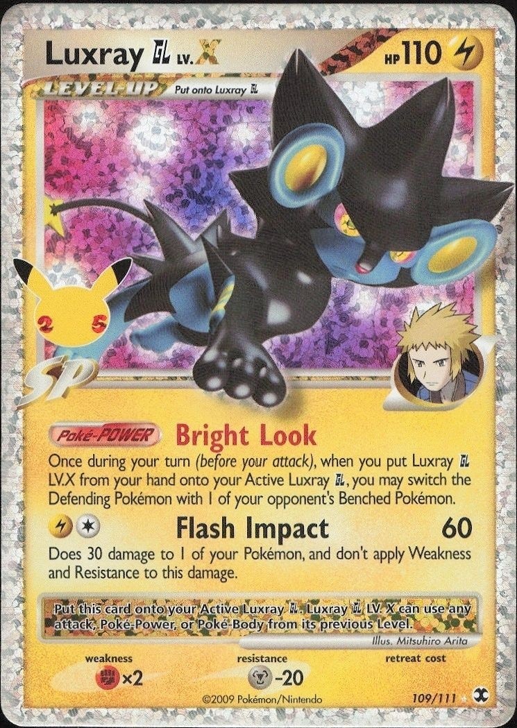 2009 Pokémon Celebrations Luxray Gl Lv.X #109/111 trading card