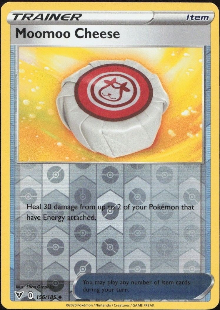 2020 Pokémon Vivid Voltage Moomoo Cheese #156/185 Pokémon card front