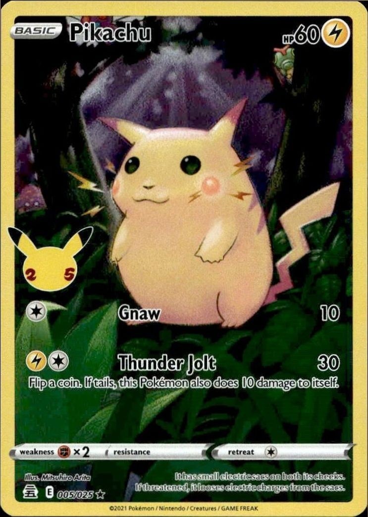 2021 pokemon Celebrations Pikachu #005/025