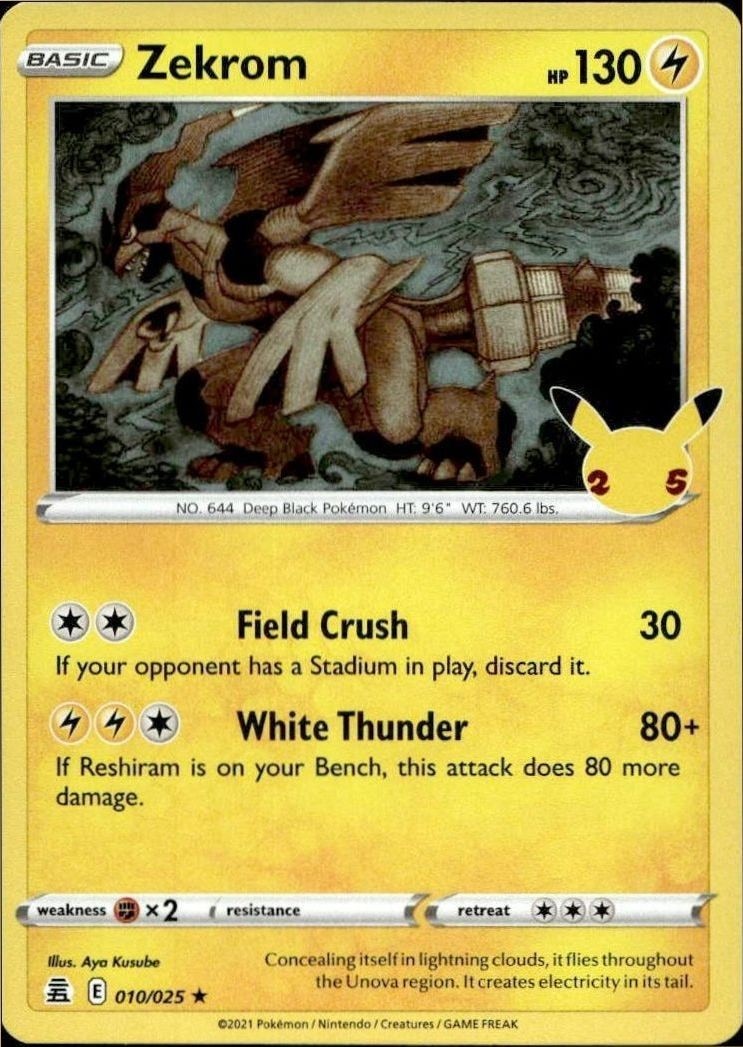 2021 pokemon Celebrations Zekrom #010/025