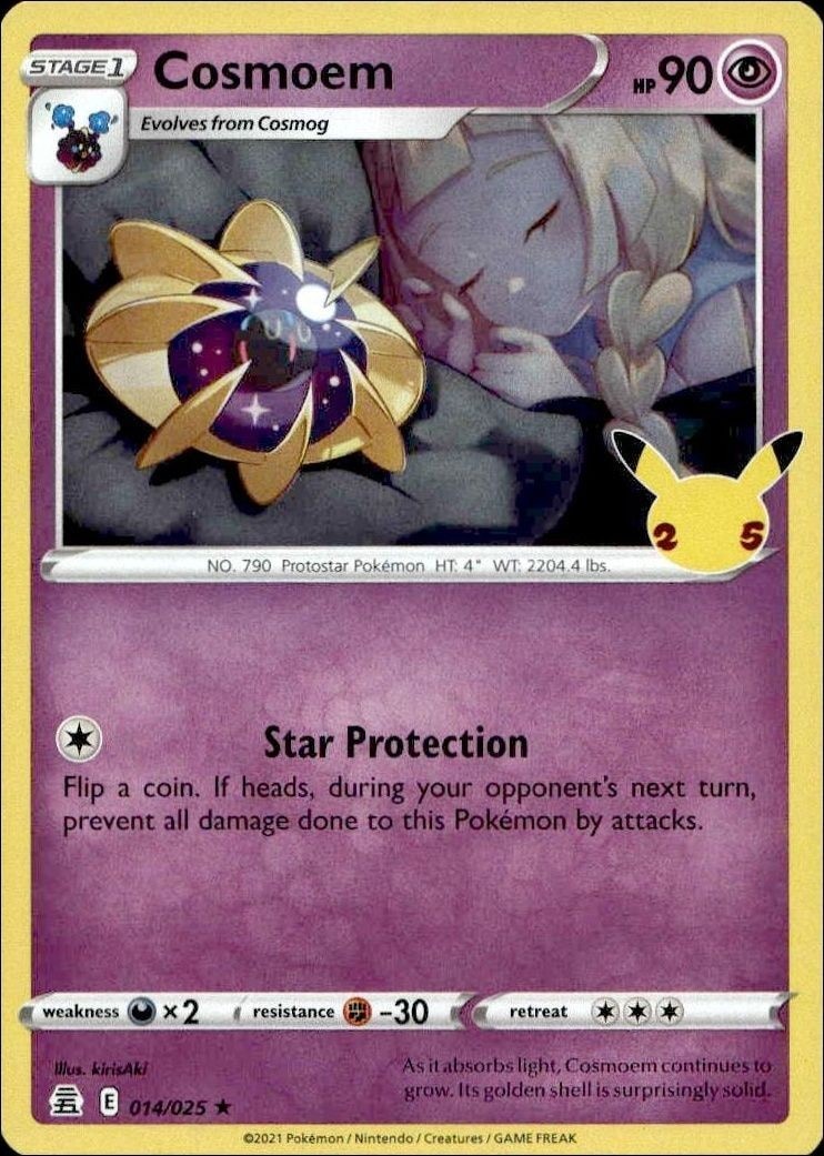2021 Pokémon Celebrations Cosmoem #014/025 trading card