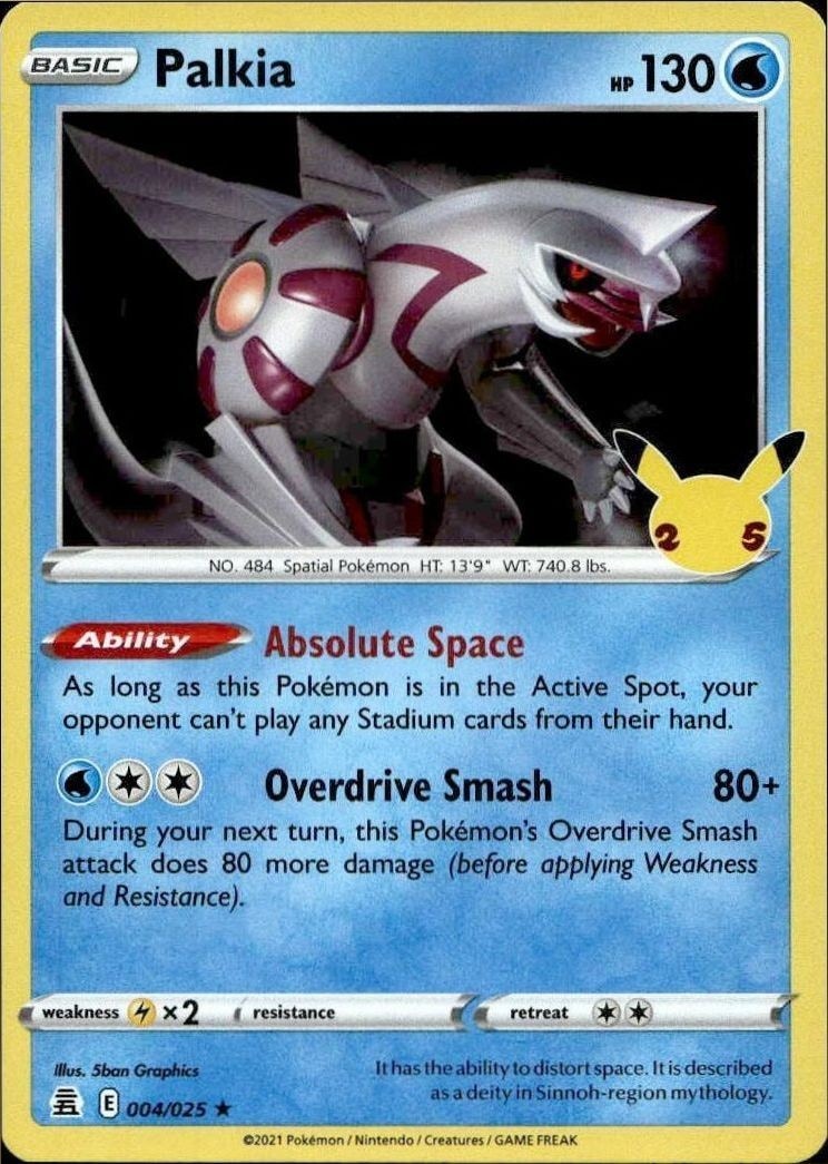 2021 Pokémon Celebrations Palkia #004/025 Pokémon card front