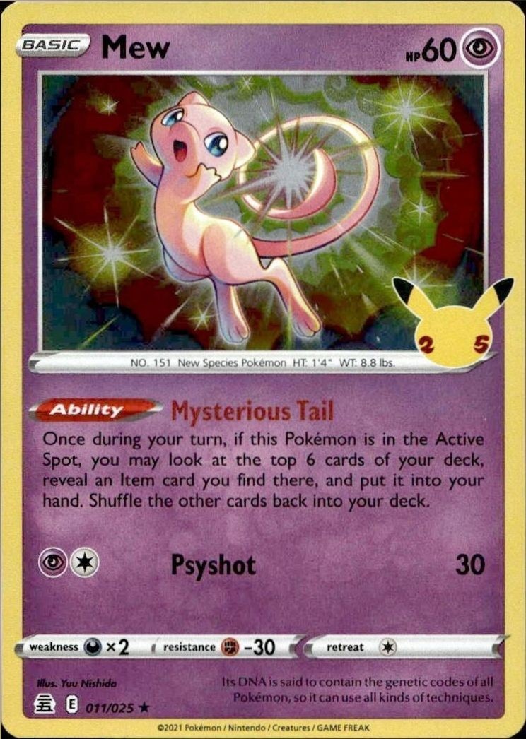 2021 Pokémon Celebrations Mew #011/025 trading card