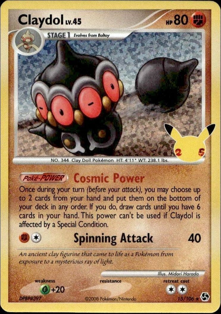 2021 Pokémon Celebrations Claydol #015/106 trading card