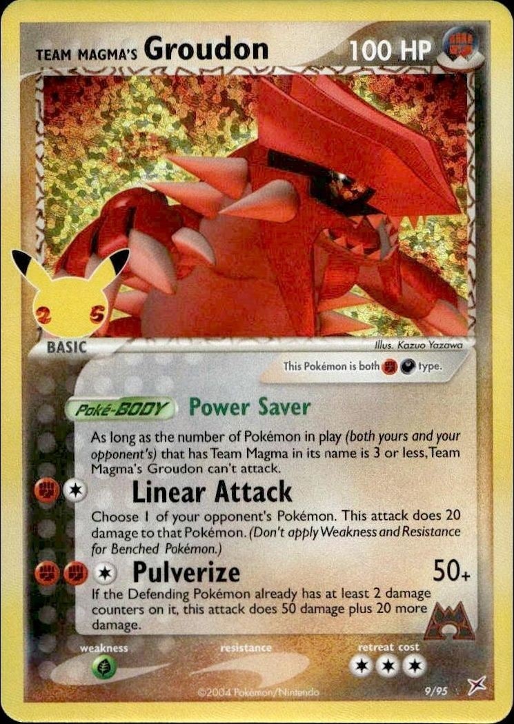 2004 Pokémon Celebrations Team Magma's Groudon #09/95 trading card
