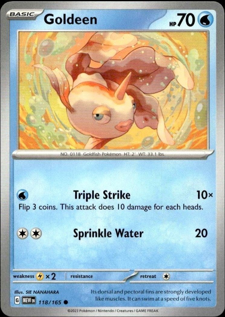 2023 Pokémon 151 Goldeen #118/165 trading card
