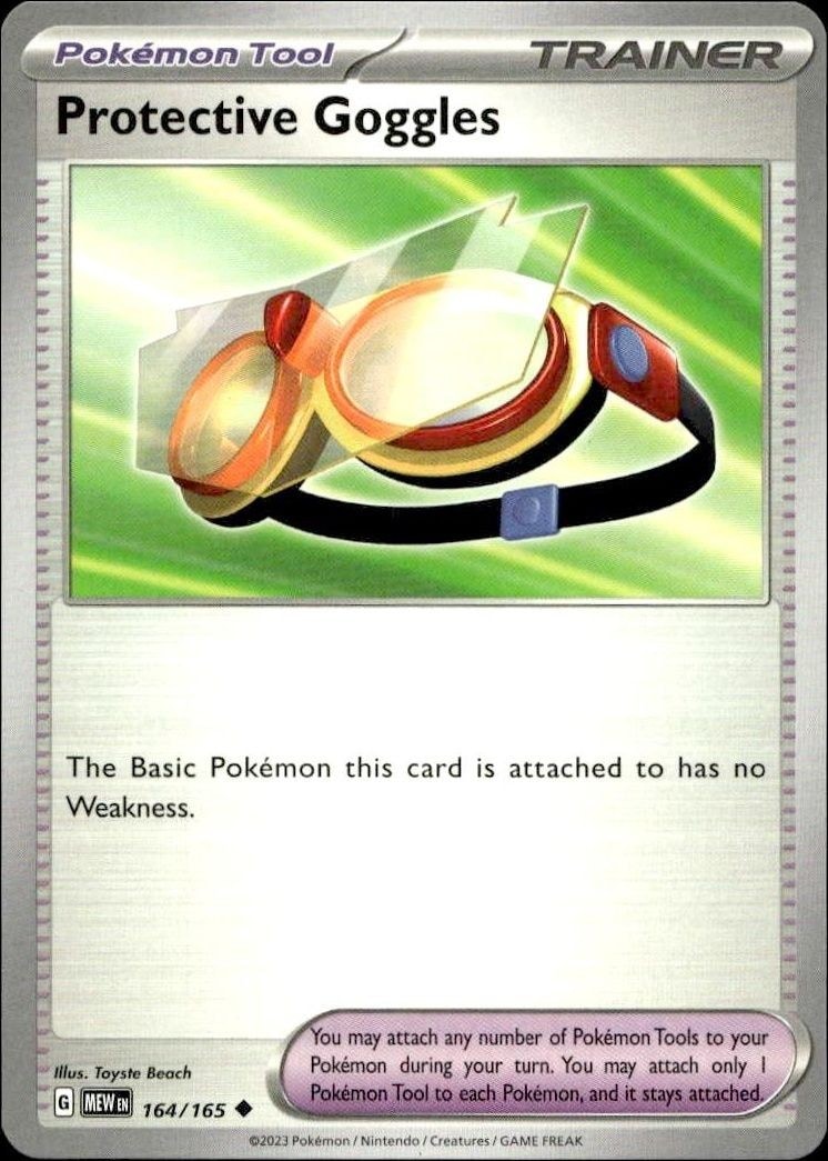 2023 Pokémon 151 Protective Goggles #164/165 Pokémon card front