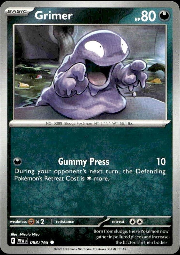 2023 pokemon 151 Grimer #088/165