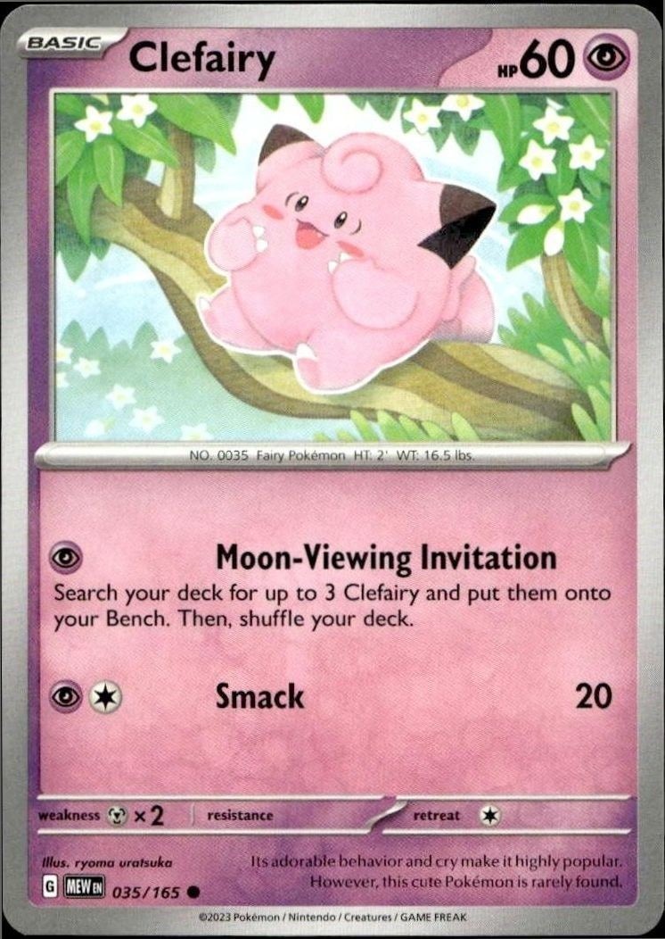 2023 Pokémon 151 Clefairy #035/165 trading card