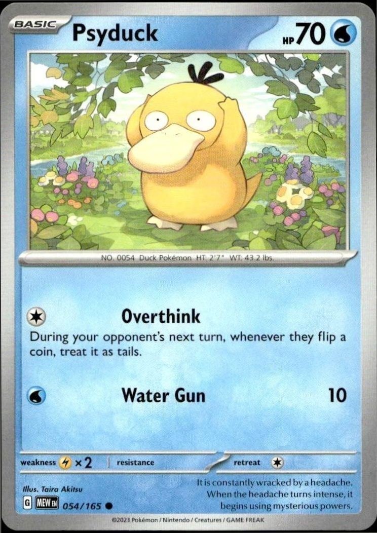 2023 Pokémon 151 Psyduck #054/165 trading card