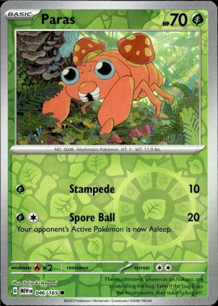 2023 Pokémon 151 Paras #046/165 trading card