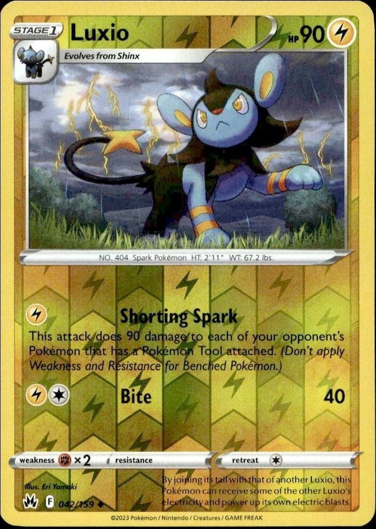 2023 Pokémon Crown Zenith Luxio #042/159 Pokémon card front