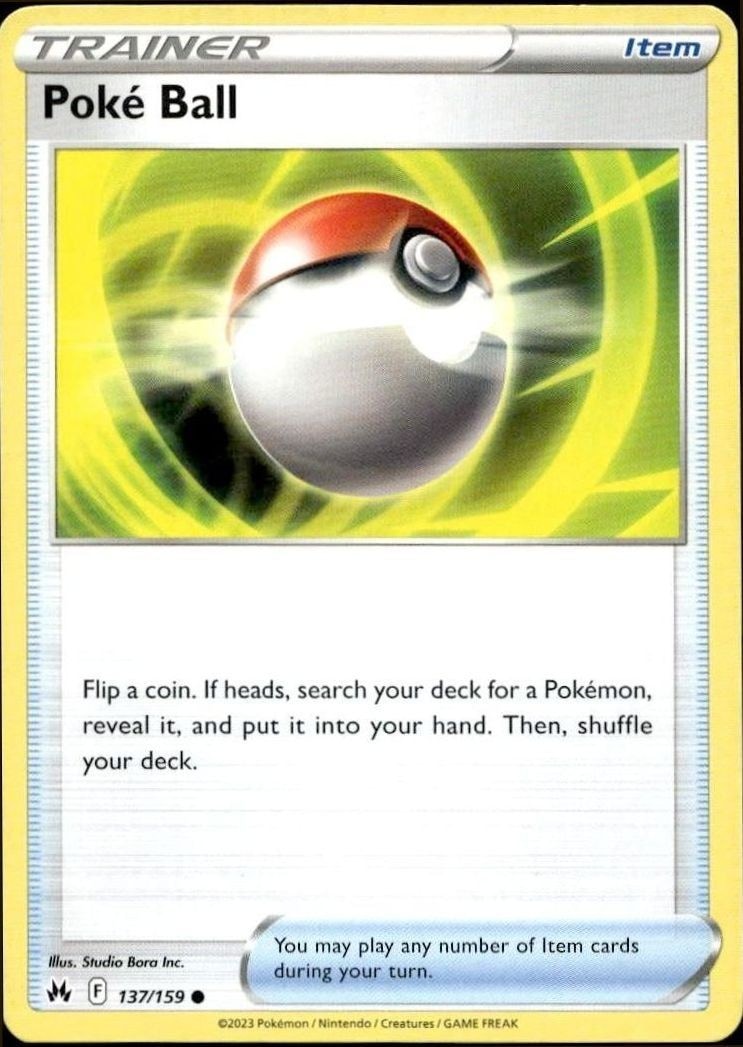 2023 Pokémon Crown Zenith Poké Ball #137/159 trading card
